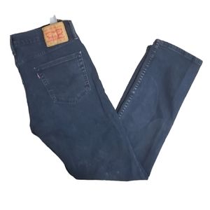 Levi's 511 Jeans Slim Fit Straight Leg Stretch Dark Wash Red Tab Size 34 X 32